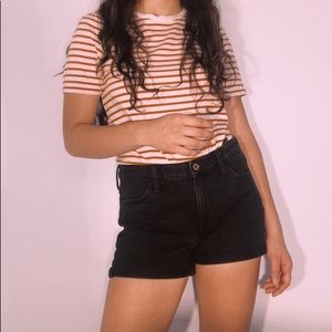 A NEW DAY MUSTARD YELLOW AND WHITE STRIPED SHIRT